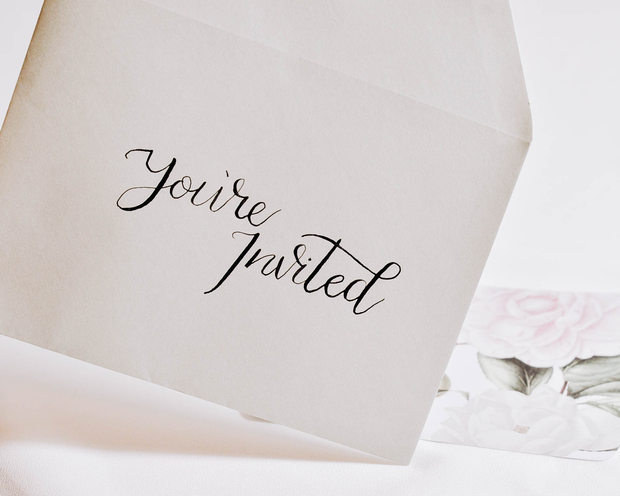 Custom Hand Lettered Save the Date