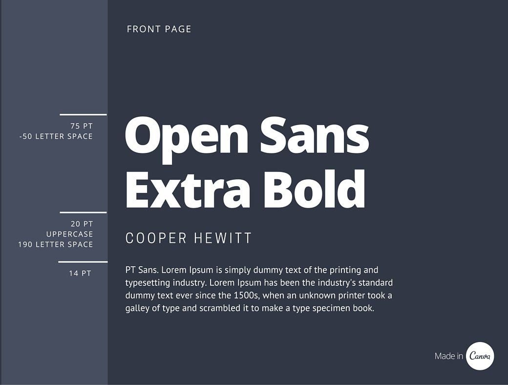 Font Pairings for Open Sans