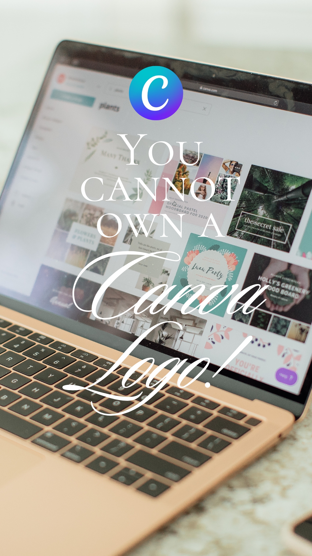 Canva's logo templates are customizable and can be used by anyone. This means that your rights to the logo are non-exclusive and you can't register it as a trademark.
